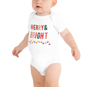 "Merry & Bright" Baby Bodysuit